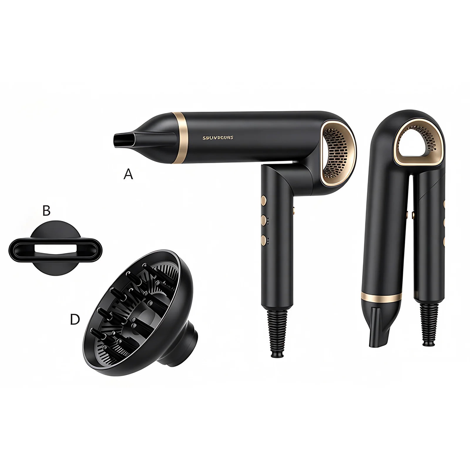 Professional Ionic Salon Hair Dryer 1600W 3 Speed Settings 3 Heat Settings Compact Design High Speed Diffuser Slim Hair Dryer