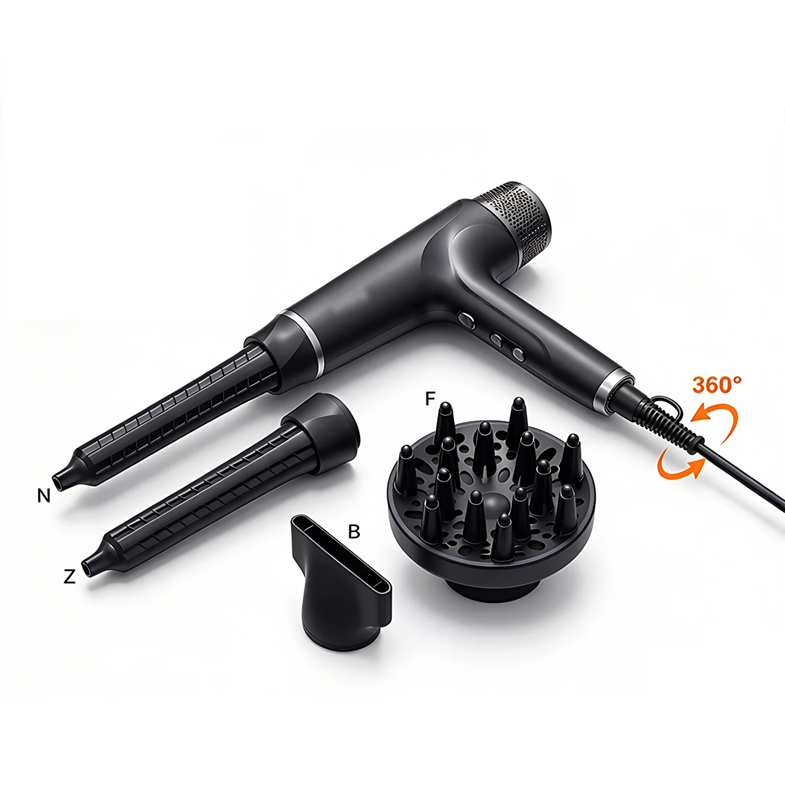 Professional Ionic Below Dryer High Speed BDLC Motor Fast Drying Salon Household Use Wind Comb Hair Dryer