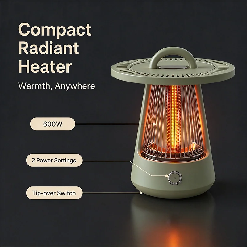 High Quality Winter Home Warm Heater Digital Remote Control Portable Mini Electric Heater — image 3